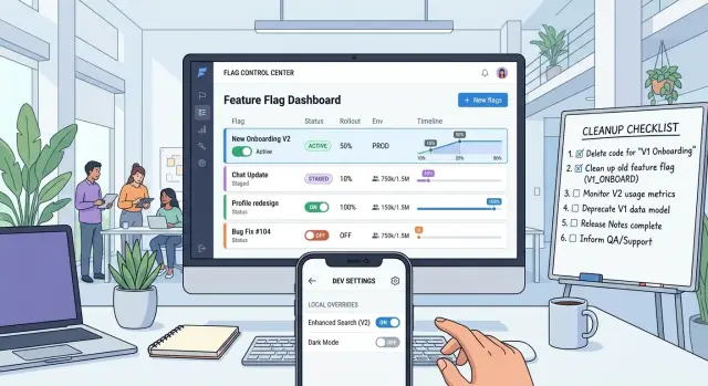 Mobile feature flags that do not turn into dead code