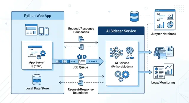 Python service boundaries for AI features in your app