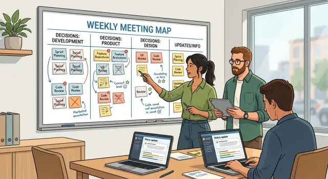 Engineering meeting map for small teams that saves time