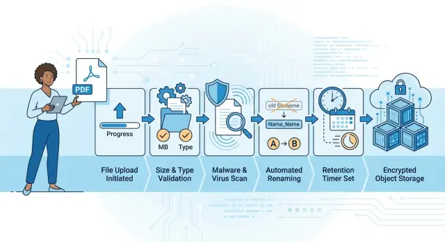 File upload security rules for clean, safe storage