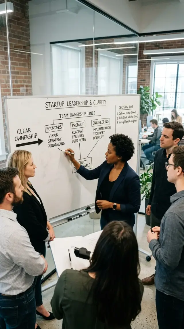 Startup org chart for a new CTO in the first 30 days