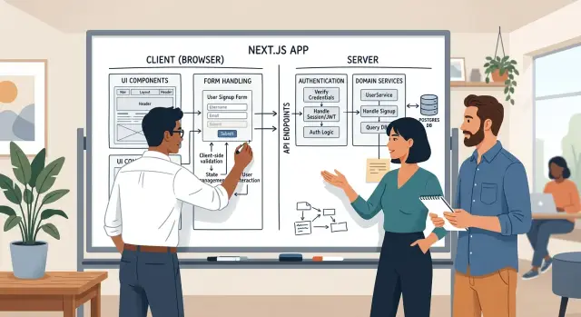 Next.js server actions for cleaner team boundaries