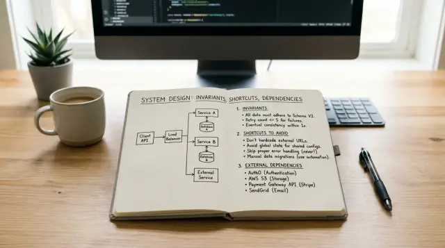 Software architecture notes that still help months later