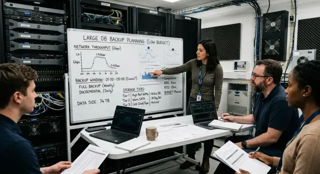 Backup bandwidth planning for large databases on budgets