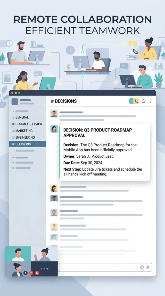 Slack decision channel: capture decisions without meetings