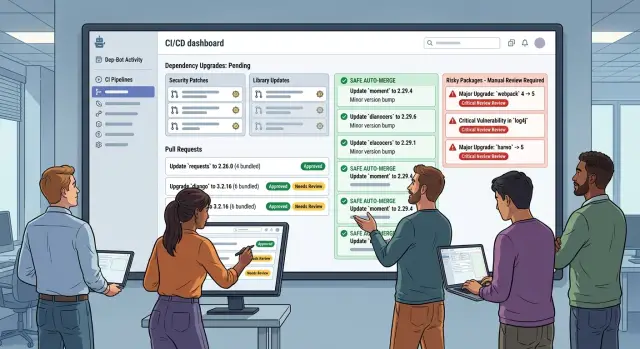 Dependency update bots in CI without reviewer fatigue