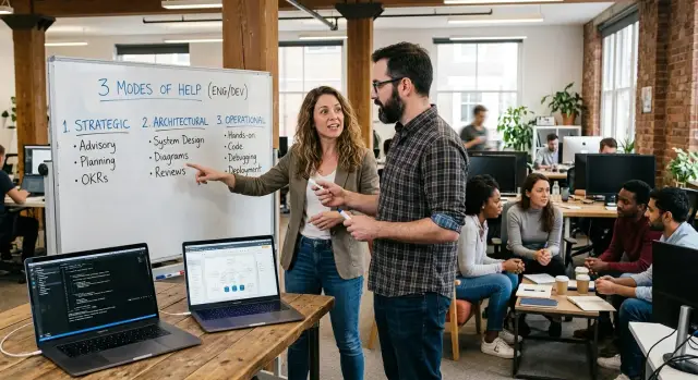 When an acting CTO should write code and step back