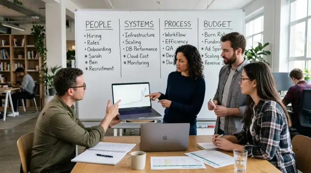 Growth spike planning: people, systems, process, budget