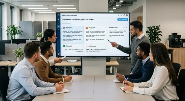 Multilingual evaluation sets for global support teams