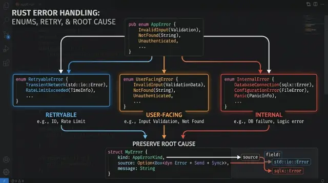 Rust error types for teams: model failures clearly