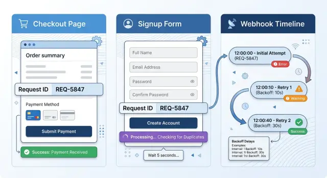 API retries that stop duplicates without slowing users