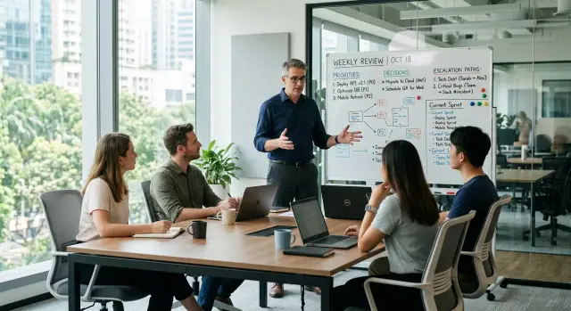 Part time CTO operating cadence for steady team leadership