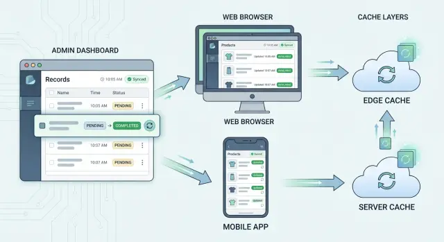 Cache invalidation rules for admin-heavy apps that stop stale screens