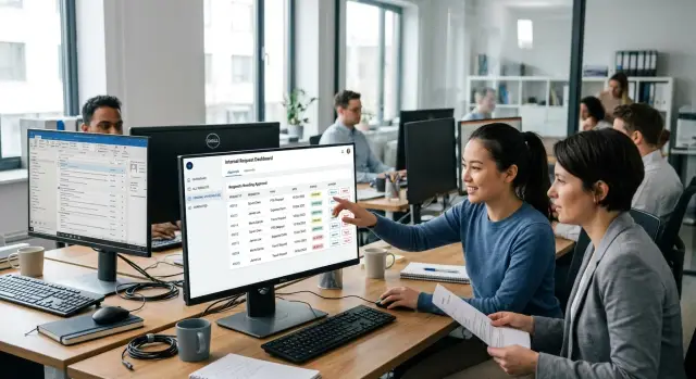 Internal request forms that reduce email-driven ops work