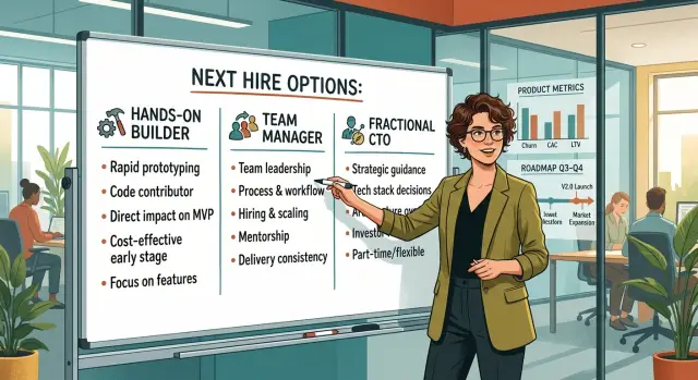 First technical hire after launch: builder, manager, or CTO?