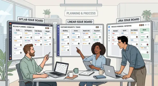 GitLab vs Linear vs Jira for small engineering teams