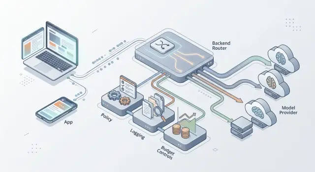 Backend model router: keep provider logic server side