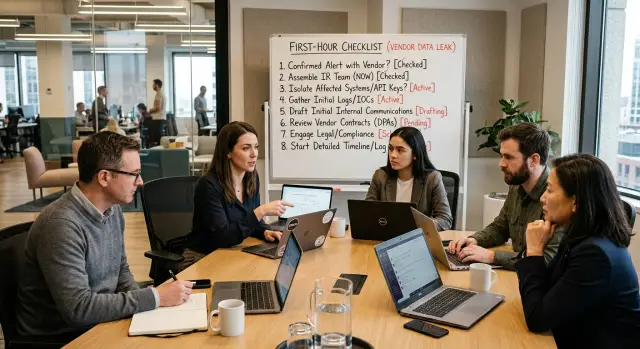 Vendor breach response steps for the first hour at work