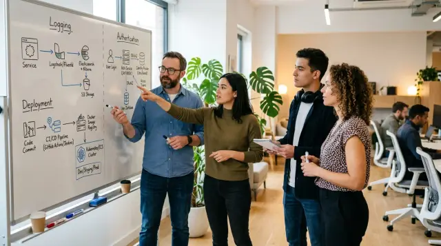 Starter stack for new services in a small software team