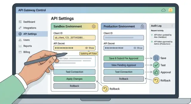 Customer managed secrets for safer token updates in production