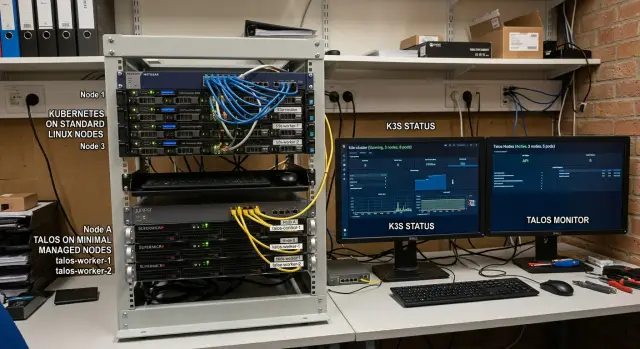k3s vs Talos on bare metal for small teams and calm upgrades