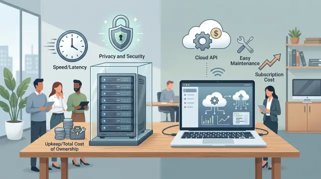 Local models vs hosted APIs for company data: a plain guide