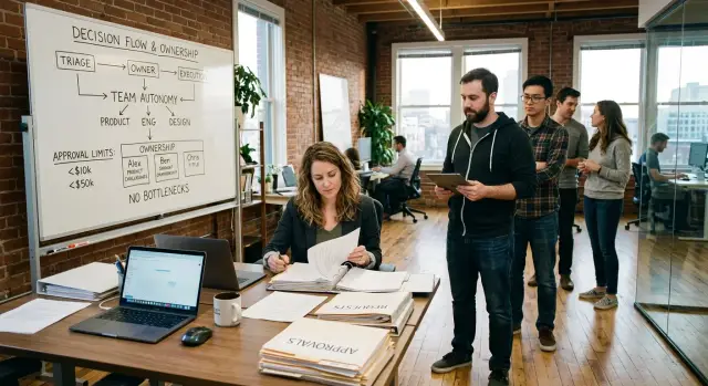 Technical approval bottleneck when founders approve everything