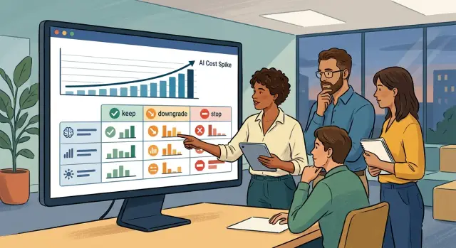 Model downgrade plan for AI cost spikes and outages