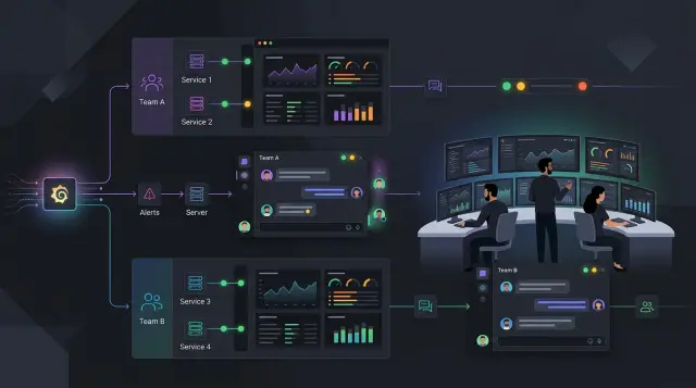 Grafana alert routing by team and service to cut noise