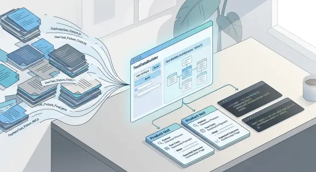 Test data builders for cleaner, safer product tests