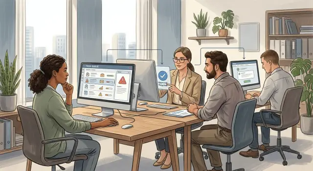 Human checkpoints in automation for calmer small team handoffs