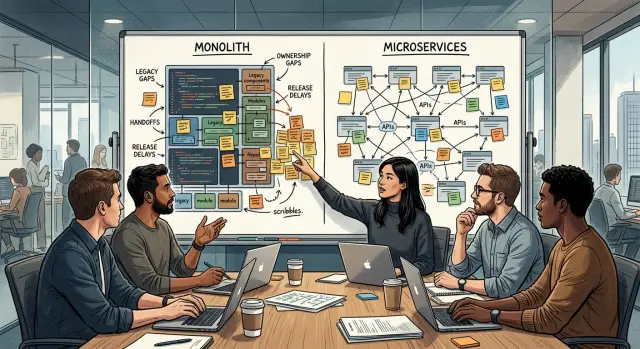 Monolith vs microservices and the team problem behind it