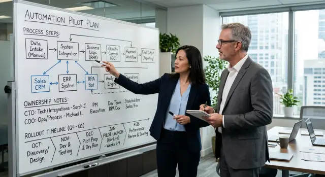 CTO and COO automation roles that keep pilots on track