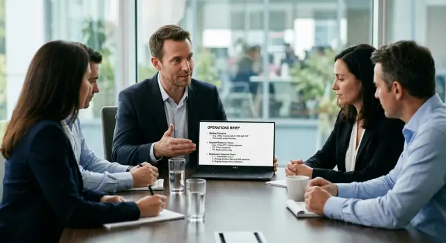 Buyer trust in late stage deals through operational proof