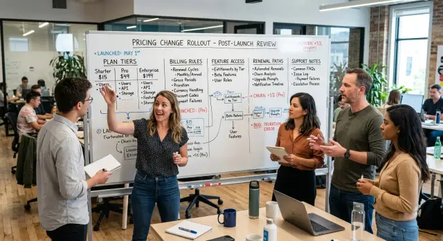 Pricing change rollout: what breaks when plans change