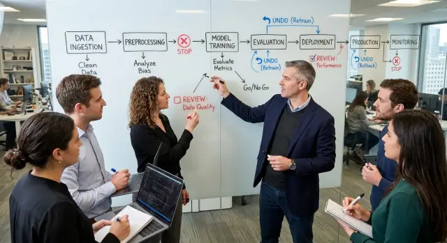 AI workflow safeguards: stop, undo, and review steps