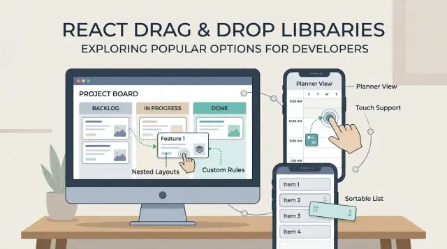 React drag and drop libraries for boards and lists