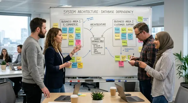 When not to split a bounded context around a shared table