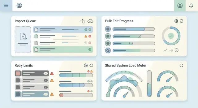 Rate limits for internal admin actions in shared systems