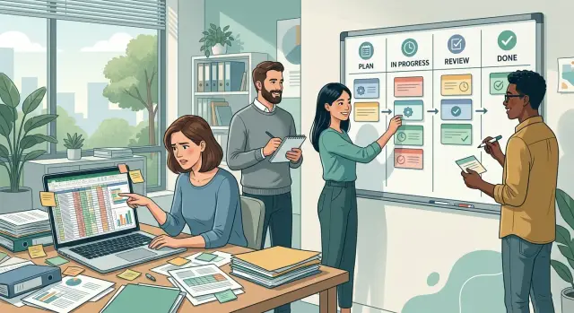 Spreadsheet workflow automation without building an ERP