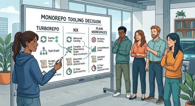 Turborepo vs Nx vs plain workspaces for growing teams