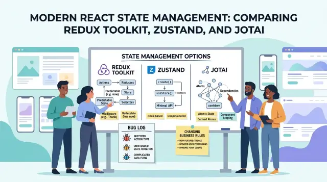 Redux Toolkit vs Zustand vs Jotai in complex React apps