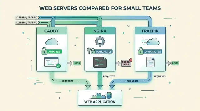 Caddy vs nginx vs Traefik for small product teams
