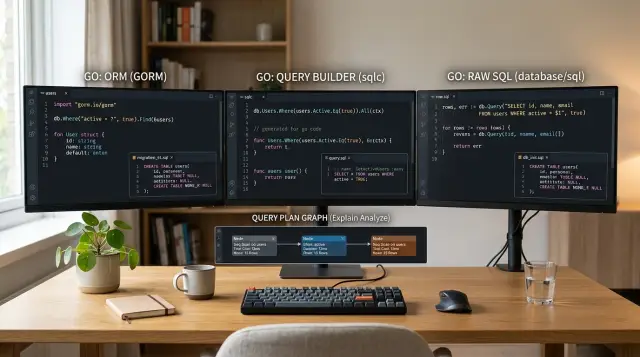ORM vs query builder vs raw SQL in Go: how to choose