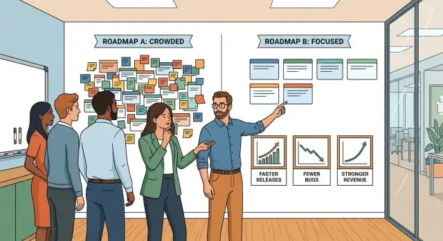 Smaller product roadmap: why less work earns more
