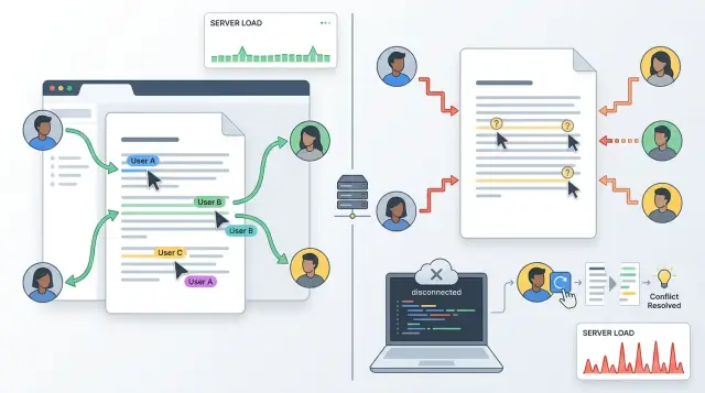 Yjs vs database polling for collaborative editing teams