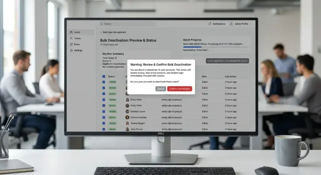 Safe bulk actions in admin panels without costly mistakes