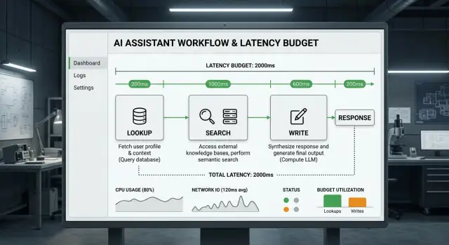 Tool use latency budget for assistants that feel fast