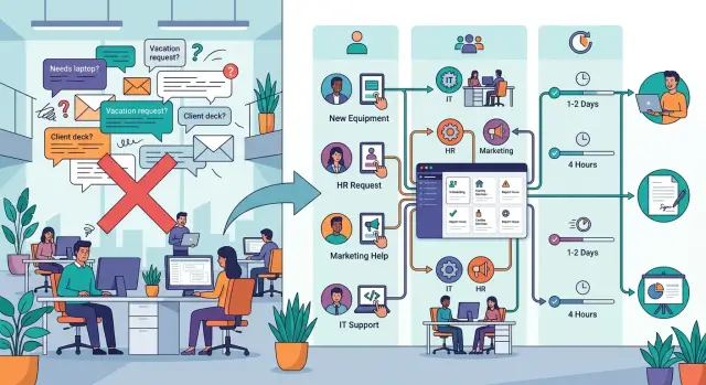 Service catalog: stop internal work from vanishing in chat