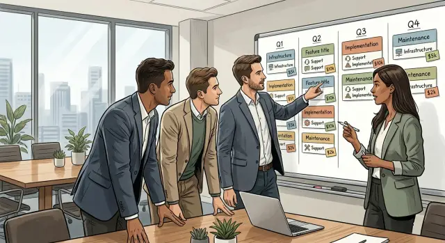Feature cost accounting for roadmaps founders can use